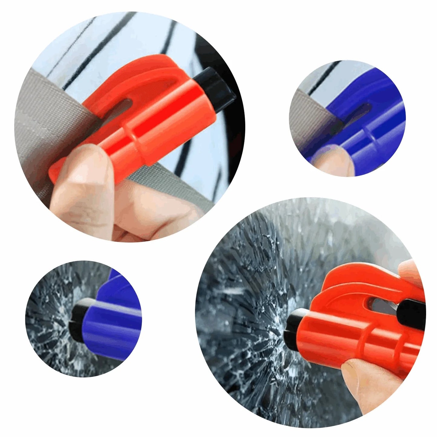 Emergency Car Escape Tool 2-in-1 Seatbelt Cutter & Window Backer