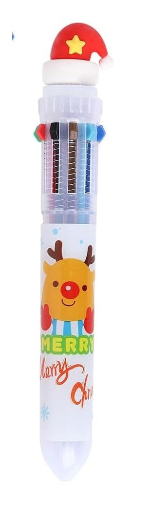 Festive Christmas Multicolor Ballpoint Pens