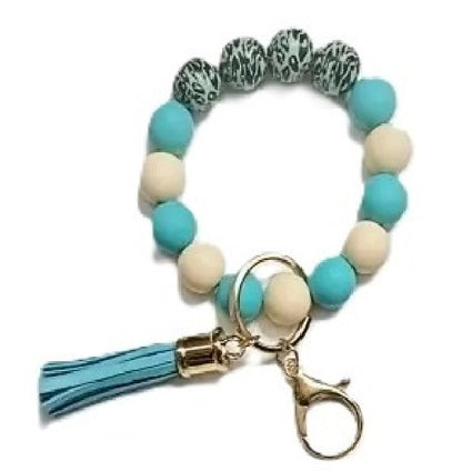 Beaded Wristlet silicone With Tassel