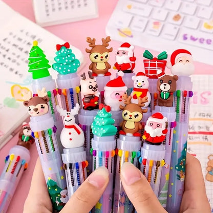 Festive Christmas Multicolor Ballpoint Pens