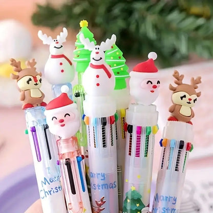 Festive Christmas Multicolor Ballpoint Pens