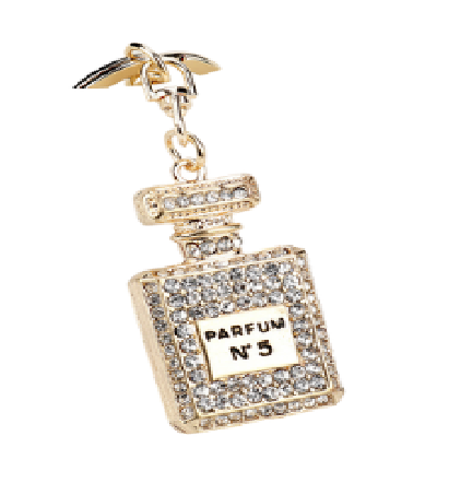 Fashion Perfume Bottle Rhinestones Keychain